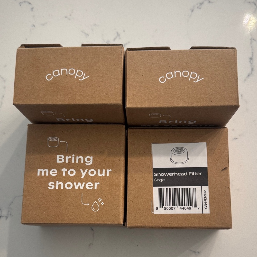 Canopy Showerhead Filter - Brown Eco-Friendly Packaging